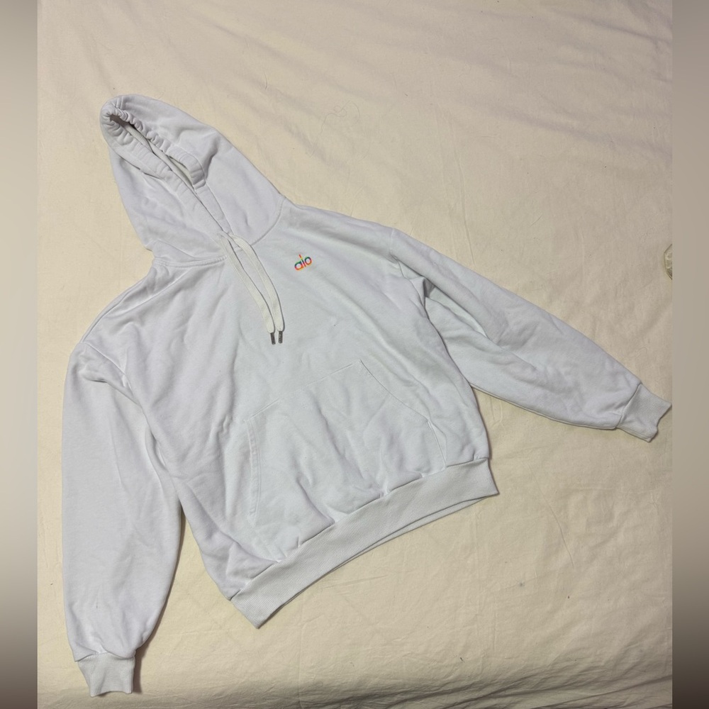 Alo Yoga Pride Accolade Hoodie in White